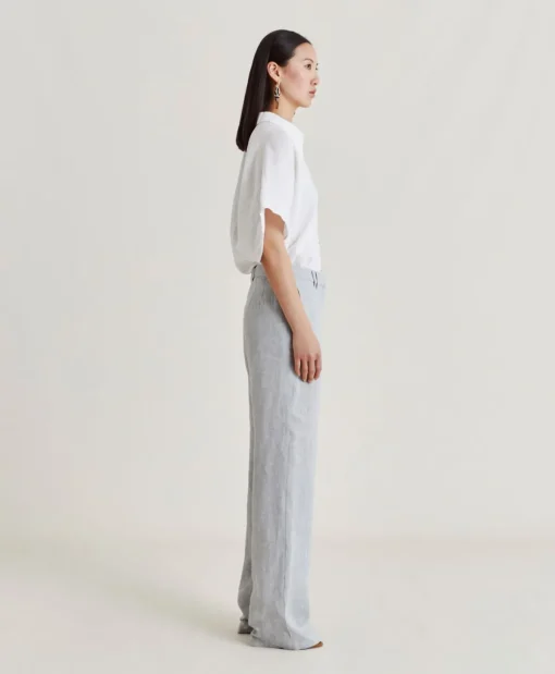 Pantalone Narciso In Lino Lurex - Grigio