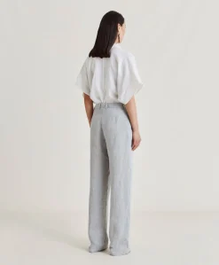 Pantalone Narciso In Lino Lurex - Grigio