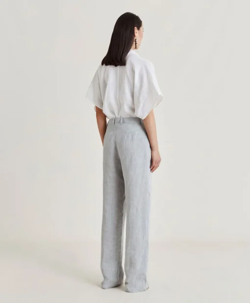 Pantalone Narciso In Lino Lurex - Grigio