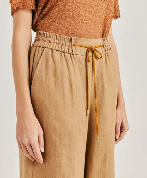 Pantaloni Aliterru In Lino - Sabbia