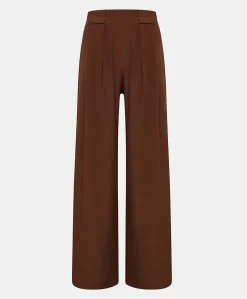 Pantaloni Aspen In Acetato Seta - Cioccolato
