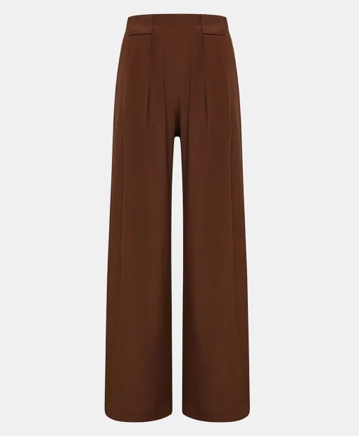 Pantaloni Aspen In Acetato Seta - Cioccolato