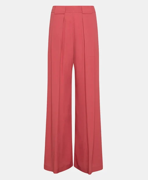 Pantaloni Aspen In Acetato Seta - Amaranto