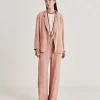 Pantaloni Austin In Cupro Jacquard - Rosato
