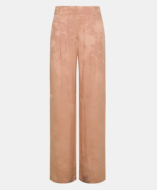 Pantaloni Austin In Cupro Jacquard - Rosato