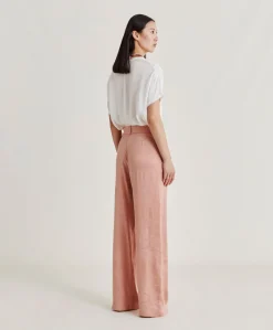Pantaloni Austin In Cupro Jacquard - Rosato