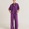 Pantaloni Baccarat In Jersey Lurex - Ciclamino
