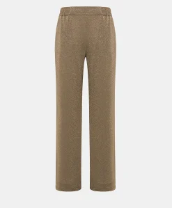 Pantaloni Baccarat In Jersey Lurex - Fango