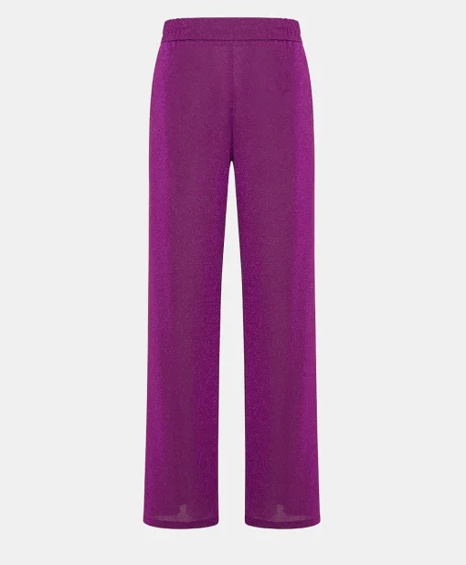 Pantaloni Baccarat In Jersey Lurex - Ciclamino