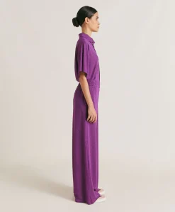 Pantaloni Baccarat In Jersey Lurex - Ciclamino