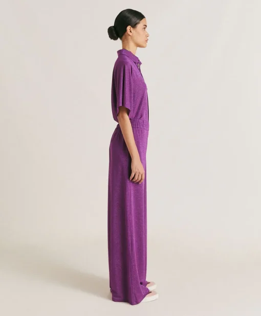 Pantaloni Baccarat In Jersey Lurex - Ciclamino