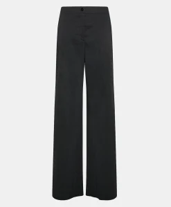 Pantaloni Candeo In Lino Cotone - Nero