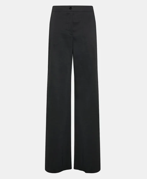 Pantaloni Candeo In Lino Cotone - Nero