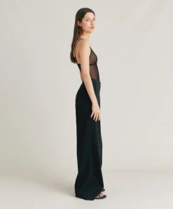 Pantaloni Candeo In Lino Cotone - Nero