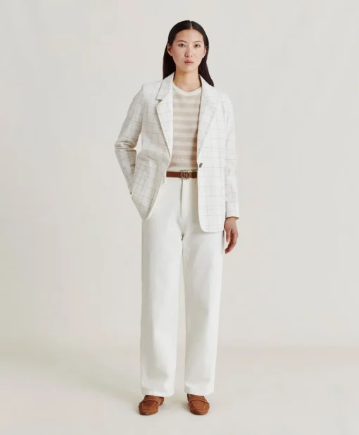 Pantaloni Fucsia Bis In Denim - Panna