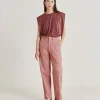 Pantaloni Fucsia Bis In Denim - Rosa Antico