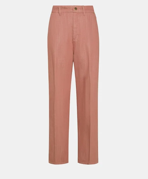 Pantaloni Fucsia Bis In Denim - Rosa Antico