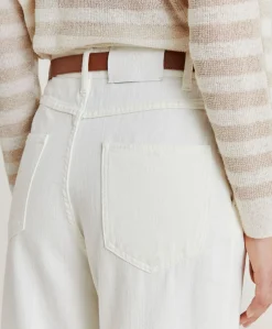 Pantaloni Fucsia Bis In Denim - Panna