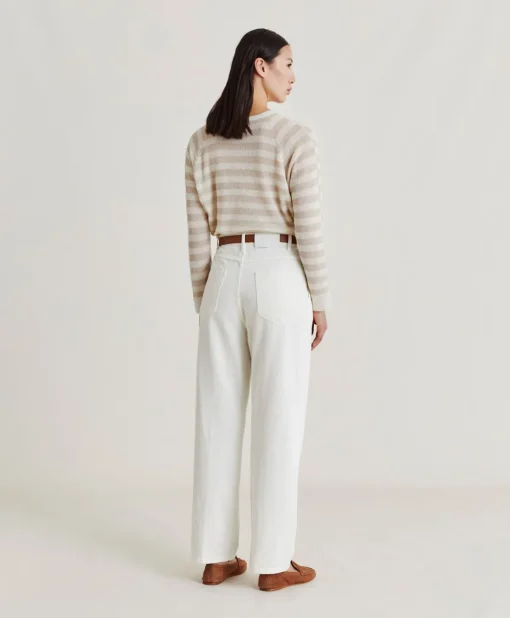 Pantaloni Fucsia Bis In Denim - Panna