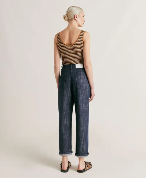 Pantaloni Fucsia Bis In Denim - Blu Jeans