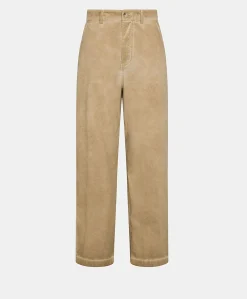 Pantaloni Fucsia Bis In Gabardina - Sabbia