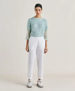 Pantaloni Idaho In Popeline - Bianco Ottico