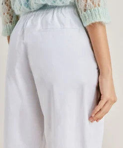 Pantaloni Idaho In Popeline - Bianco Ottico