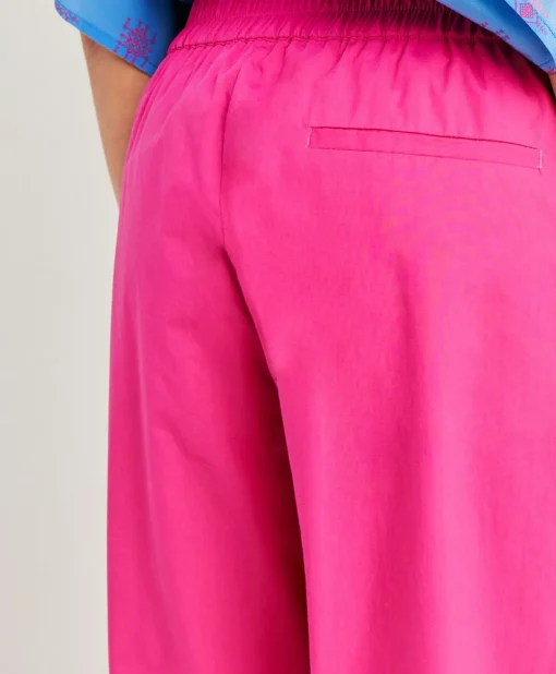 Pantaloni Idaho In Popeline - Fucsia