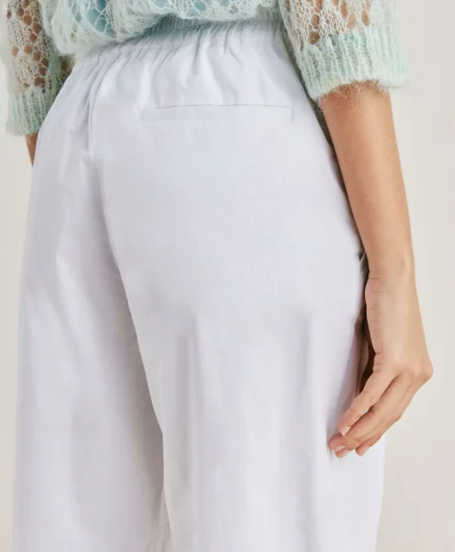 Pantaloni Idaho In Popeline - Bianco Ottico