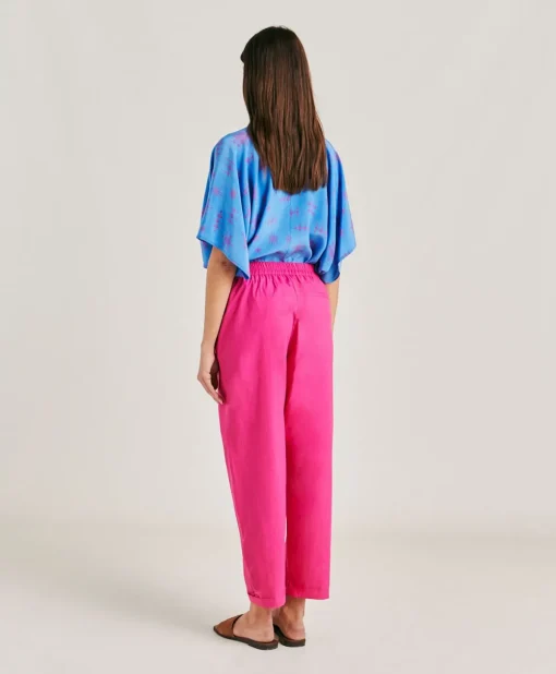 Pantaloni Idaho In Popeline - Fucsia