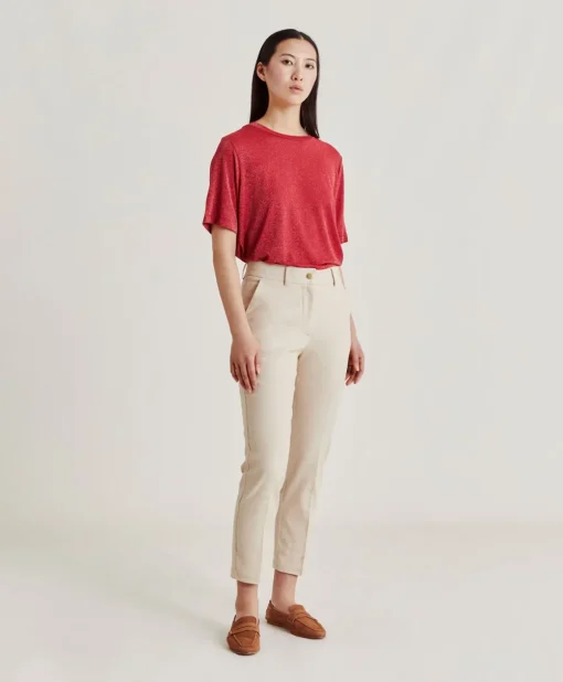 Pantaloni Joy In Denim Leggero - Crema