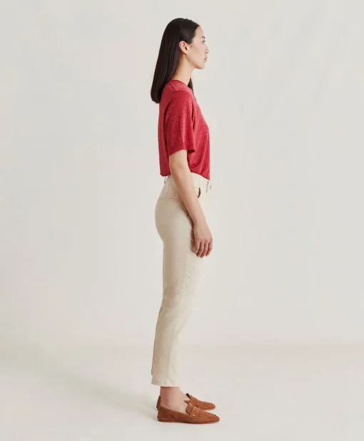 Pantaloni Joy In Denim Leggero - Crema