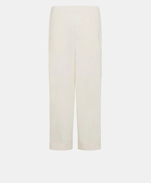 Pantaloni Lucia In Garza - Panna