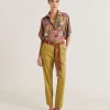 Pantaloni Lyon In Lino Cotone - Avocado