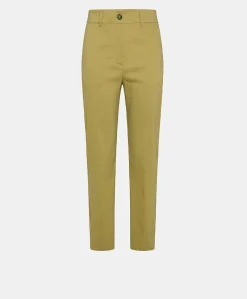 Pantaloni Lyon In Lino Cotone - Avocado