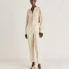 Pantaloni Matthieu In Viscosa Lino Elegante - Crema