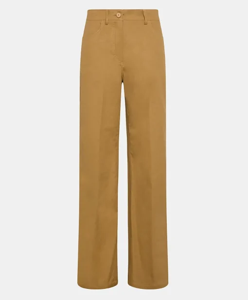 Pantaloni Olivina In Gabardina - Caramello