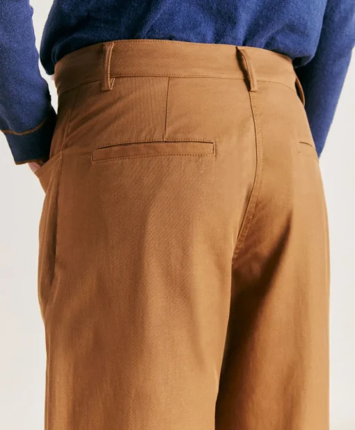 Pantaloni Olivina In Gabardina - Caramello