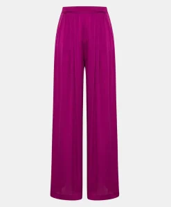 Pantaloni Patrice Bis In Seta Unita - Ciclamino