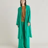 Pantaloni Patrice In Cupro Jacquard - Smeraldo