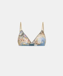 Reggiseno Amethist In Nylon Stampato - Ceruleo Multicolor