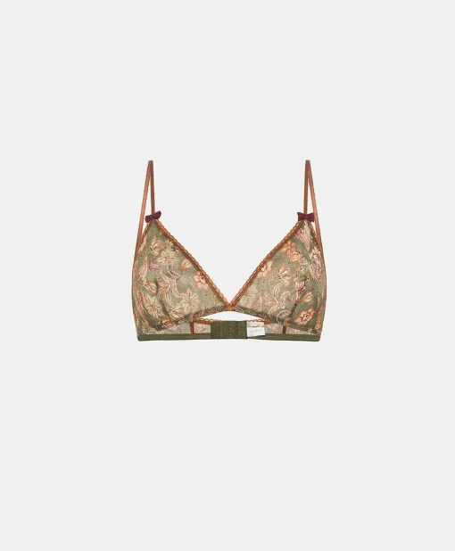 Reggiseno Amethist In Nylon Stampato - Army Multicolor
