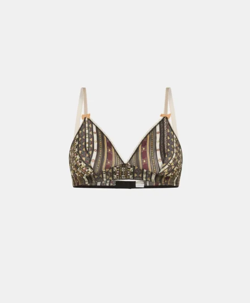 Reggiseno Tutu In Nylon Stampato - Nero Multicolor