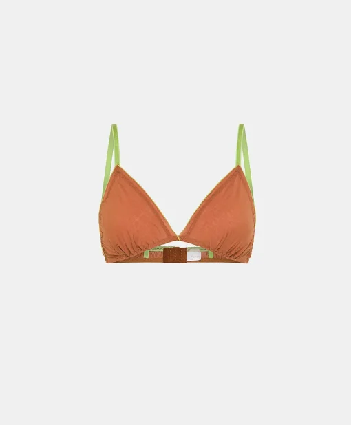 Reggiseno Vipera Con Voile Di Cotone - Coccio