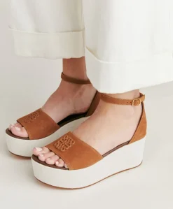 Sandali Soraya In Pelle E Canvas - Cuoio