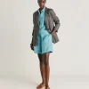 Short Manbru' In Lino - Ceruleo