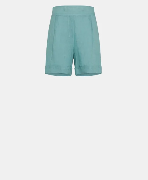 Short Manbru' In Lino - Ceruleo