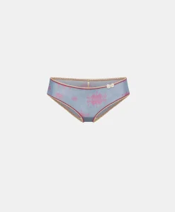 Slip Amaca In Nylon Stampato - Bluette/Fucsia