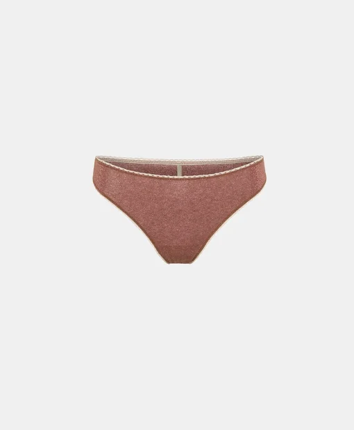 Slip Arca In Jersey Lurex - Terracotta