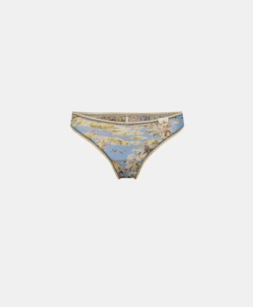 Slip Arca In Nylon Stampato - Ceruleo Multicolor